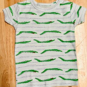 GAP Kids Green Crocodile Print Pajama Set Age 6